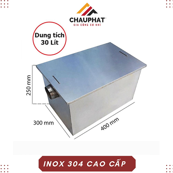 Bẫy lọc mỡ nổi 30L cho gia đình BM-N30 - Gia Công Thiết Bị Bếp Châu Phát - Công Ty TNHH SX TM Xây Dựng Cơ Khí Châu Phát